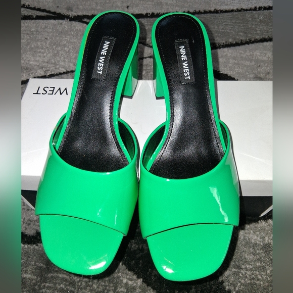 NIB Nine West Ferris Light Green Size 6 Block Heel Sandals! - Picture 9 of 15